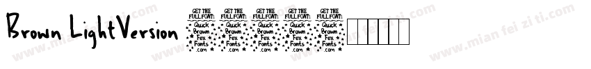 Brown LightVersion 1001字体转换